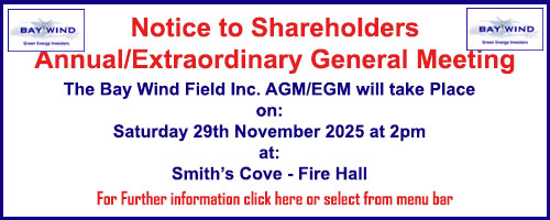 AGM & EGM will be held on Saturday 29th November 2025 at 2pm at
Smith's Cove