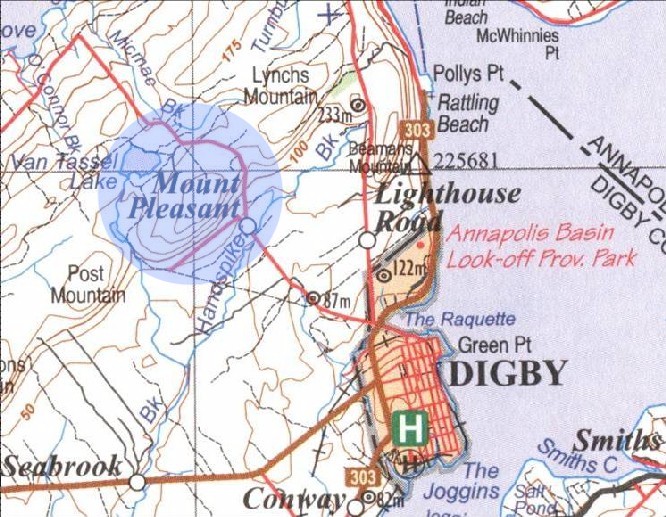 The Bay Wind Field Inc. |Digny Project | Map of Digby Area